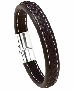 Pulsera John L. Cook Hombre JLC101 Cuero Sintético Acero - comprar online