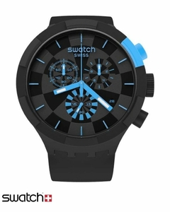Reloj Swatch Unisex Big Bold Chrono Sb02b401 Checkpoint Blue