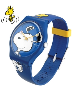 Reloj Swatch Unisex Snoopy Peanuts Hee Hee Hee SO29Z106 - Joyel