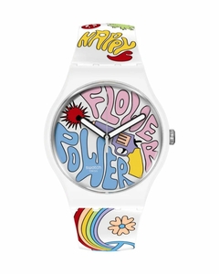 Reloj Swatch Bioceramic Flower Power Power Of Peace SO32W107 - comprar online