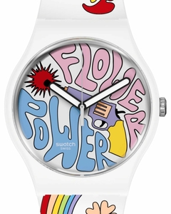 Reloj Swatch Bioceramic Flower Power Power Of Peace SO32W107 en internet