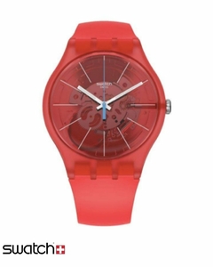 Reloj Swatch Unisex Rojo Bloody Orange Suoo105 Silicona 30 M