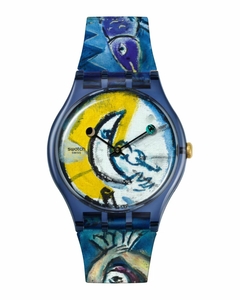 Reloj Swatch X Tate Gallery Chagall's Blue Circus SUOZ365 - comprar online