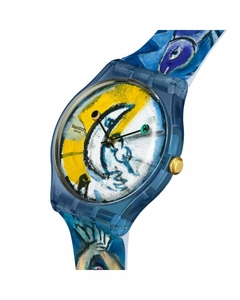 Reloj Swatch X Tate Gallery Chagall's Blue Circus SUOZ365 en internet