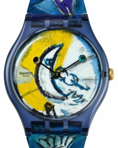 Reloj Swatch X Tate Gallery Chagall's Blue Circus SUOZ365 - Joyel