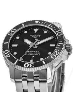 Tissot seastar best sale powermatic 80 black