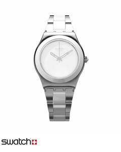 Reloj Swatch Mujer Tresor Blanc Yls141gc Plateado Y Blanco