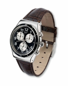 Reloj Swatch Hombre Irony Chrono Browned Yvs400 Malla Cuero - comprar online