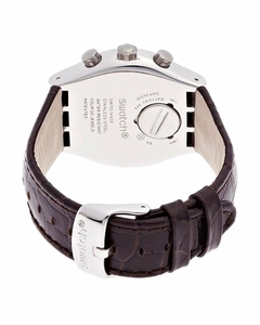 Reloj Swatch Hombre Irony Chrono Browned Yvs400 Malla Cuero - tienda online