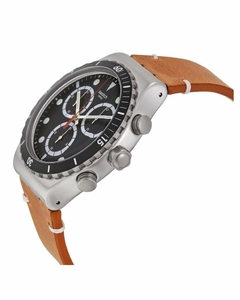 Reloj Swatch Hombre Disorderly Yvs424 Cuero Marron Cronograf - comprar online