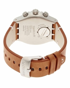 Reloj Swatch Hombre Disorderly Yvs424 Cuero Marron Cronograf - Joyel