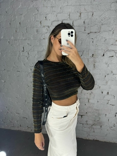 BLUSA CROPPED ML LUREX