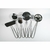 Set de utensillos de 6 piezas gamuza acero inox