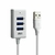 Adaptador hub usb 3 puertos blanco