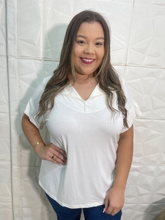 BLUSA OFF COM PEROLAS