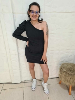 VESTIDO OMBRO SÓ PRETO