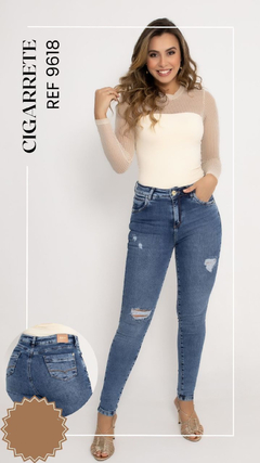 CALÇA JEANS ESTONADA DESTROYER