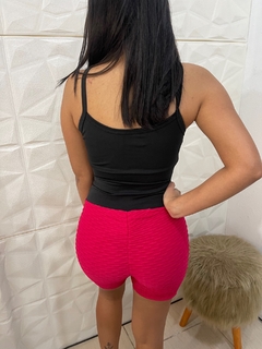 SHORT EMPINA BUMBUM FLOCADO PINK - comprar online