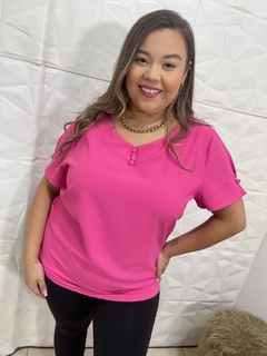 CAMISA CREPE PLUS PINK