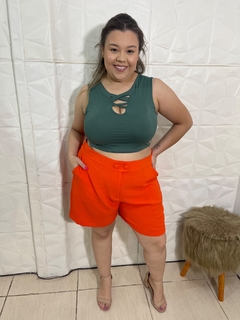 SHORT CREPE DUNA LARANJA