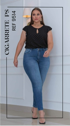 CALÇA JEANS CIGARRETE CLARA