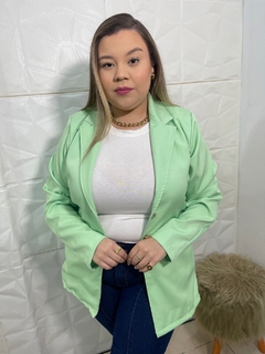 BLAZER ALFAIATARIA VERDE CLARO - comprar online