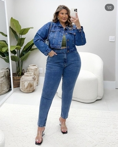 CALÇA JEANS PLUSSIZE COM CINTO JEANS