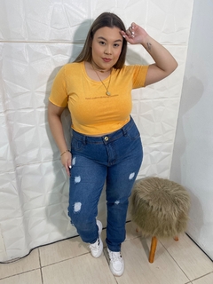 CALÇA PLUS SIZE COM LYCRA COM FECHO EMBAIXO - comprar online