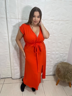 VESTIDO TRANSPASSADO LARANJA