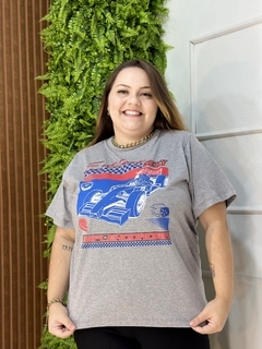 CAMISETA PLUSSIZE CINZA ESTILOSA