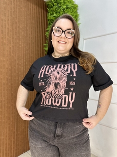 T-SHIRT CROPED HOWDY PRETA - comprar online