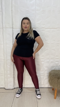 LEGGING POLIAMIDA 3D MARSALA