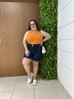 SHORT MEIA COXA PLUSSIZE ESCURO - comprar online