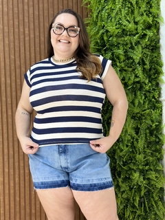 SHORT PLUSSIZE BARRA DESFIADA CLARA