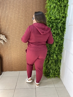 CONJUNTO DE MOLETOM FLANELADO MARSALA - comprar online