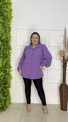 CAMISA VISCOLINHO LILAS