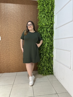 VESTIDO CAMISÃO VERDE MILITAR