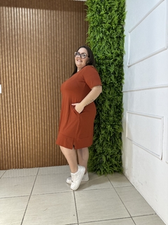 VESTIDO CAMISÃO TELHA