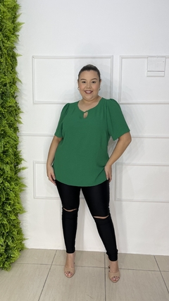 BLUSA CREPE VERDE - comprar online