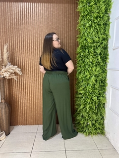 CALÇA PANTALONA VISCOLINHO PLUSSIZE VERDE - comprar online