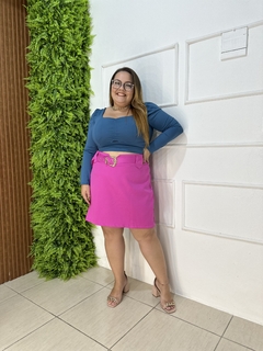 SHORT SAIA ALFAIATARIA FUCSIA - loja online