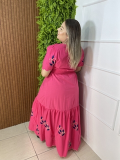 VESTIDO VISCOLINHO COM BORDADO PINK - comprar online