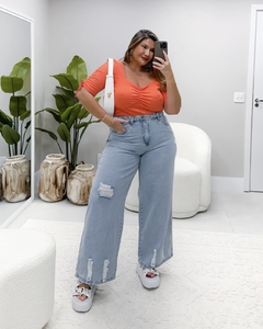 WIDELEG PLUSSIZE COM BARRA DESTROYER CLARA