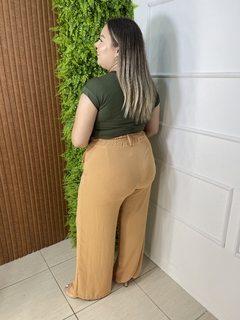 CALÇA PANTALONA CREPE DUNA PLUS BEGE na internet