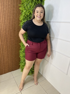 SHORT DE LINHO MARSALA