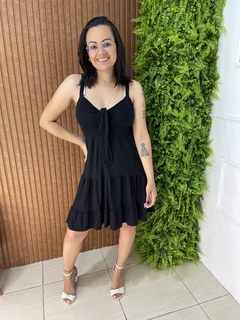 VESTIDO REGATA TRÊS MARIAS PRETO