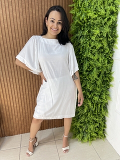 VESTIDO VISCOLINHO RETO BRANCO - comprar online