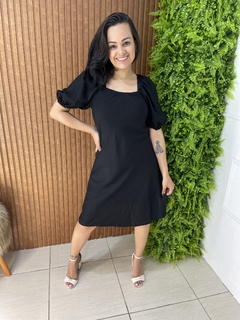 VESTIDO VISCOLINHO PRETO - comprar online