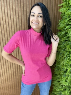 BLUSA COM GOLINHA CANELADA PINK