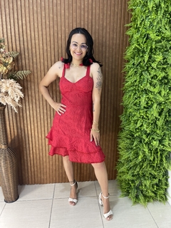 VESTIDO LESIE ALÇA VERMELHO